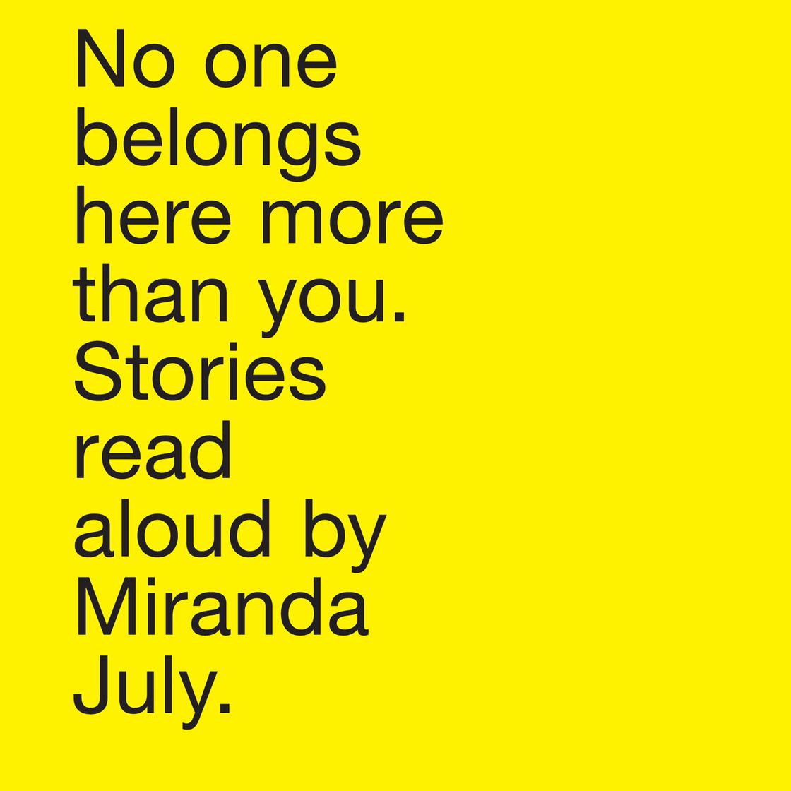 No One Belongs Here More Than You by Miranda July