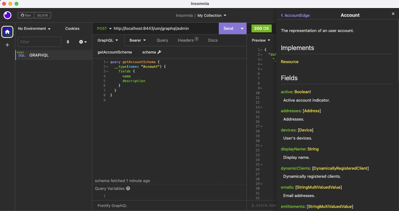 Insomnia Account Schema