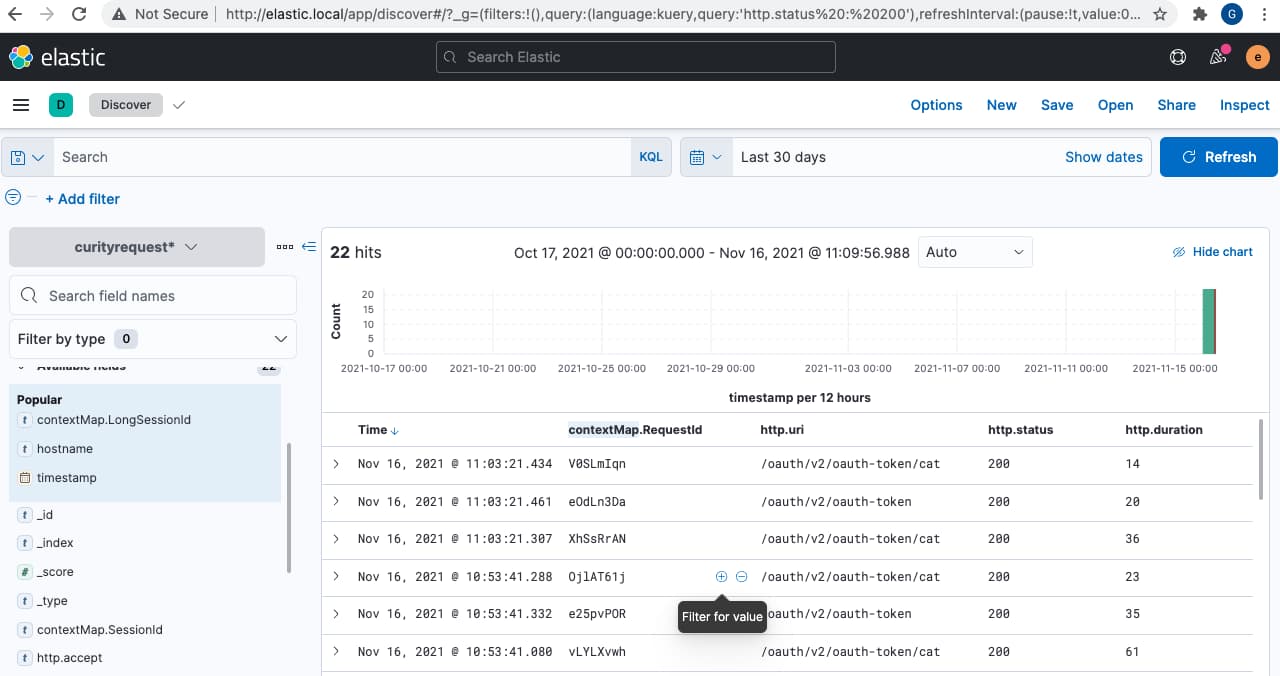 Kibana Live Analysis