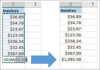 Using AutoSum