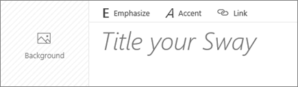 Screenshot of the Title Your Sway input box.