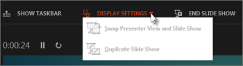 Display Settings in Presenter View