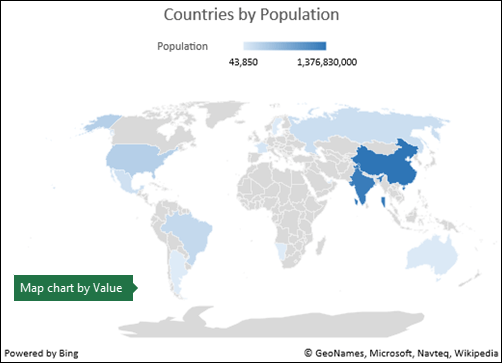 Excel MapChart with Value data