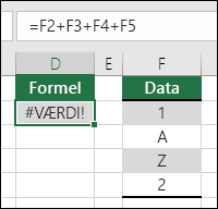 #VÆRDI! fejl