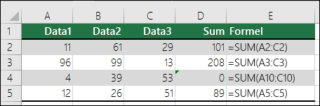 Excel viser en fejl, når en formel ikke stemmer overens med mønsteret for tilstødende formler