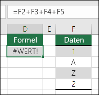 #WERT!- Fehler