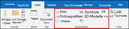 Wählen Sie eine Option aus der Gruppe Illustrationen aus.