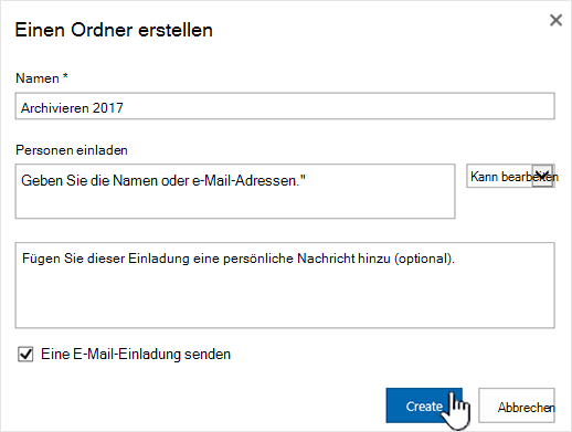 SharePoint Online-Freigabedialogfeld (klassischer Modus)