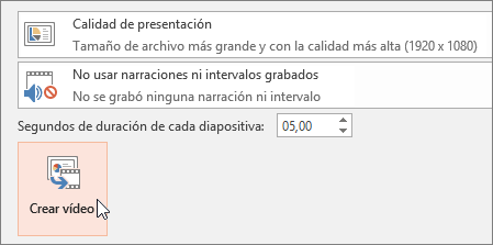 Exportar la presentación como vídeo