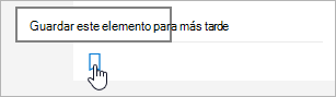 haz clic en el icono para guardarlo para más tarde