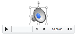 Control de audio con el icono de altavoz seleccionado