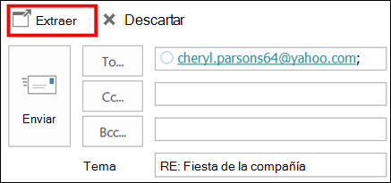 Seleccione Elemento emergente para abrir el mensaje en una ventana nueva.