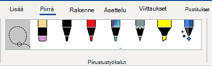 Word valintanauhan Piirtotyökalut-välilehti.