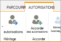 Bouton Supprimer les autorisations uniques