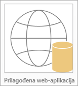 Ikona prilagođene web-aplikacije programa Access