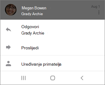 Odgovaranje na e-poštu u aplikaciji Outlook Mobile