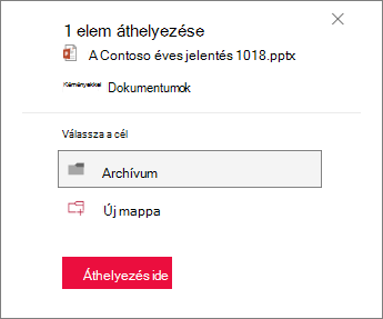 Áthelyezés mappába