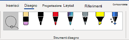 Scheda Strumenti disegno della barra multifunzione di Word.