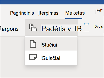 Puslapio maketo keitimas – "Word" Voratinklyje