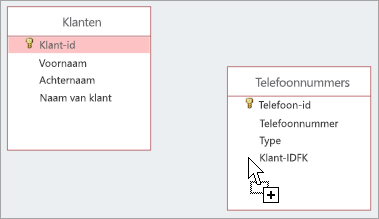 Een relatie maken met het deelvenster Relaties