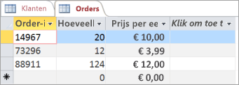 Een tabel in Access selecteren