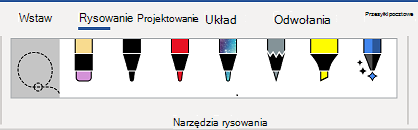 Karta Narzędzia do rysowania na wstążce Word.