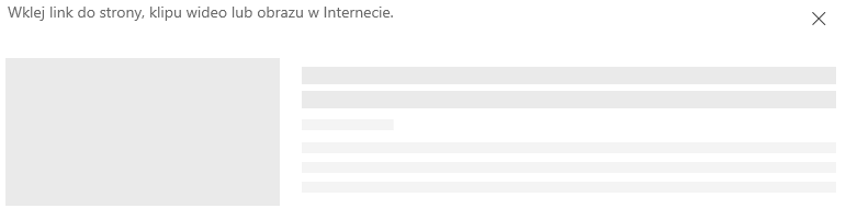 Zrzut ekranu przedstawiający wklejanie linku w programie SharePoint.