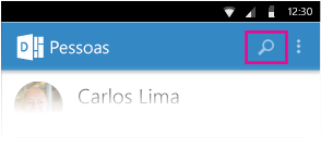 Procurar por pessoas no Delve para Android