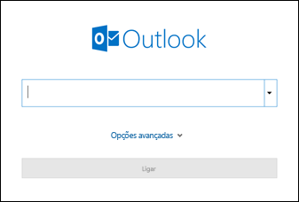 Introduza o seu endereço de e-mail e clique em Ligar.