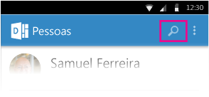 Procurar pessoas no Delve para Android