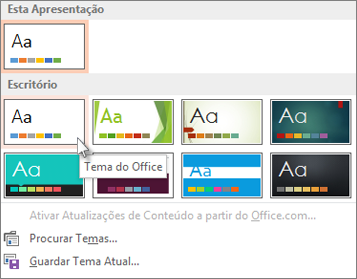 Escolher o Tema do Office