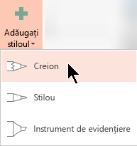 Puteți desena în cerneală cu trei texturi diferite: un creion, un stilou sau un instrument de evidențiere