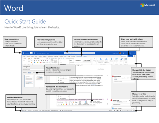 Ghidul de pornire rapidă Word 2016 (Windows)