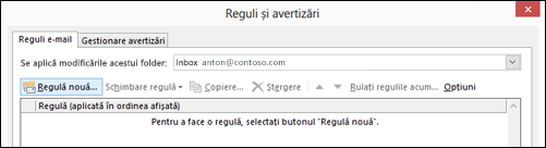 Creați o regulă nouă.