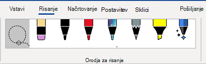 Zavihek »Orodja za risanje« na Word traku.
