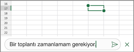 Bir açıklama girin ve Gönder simgesine dokunun