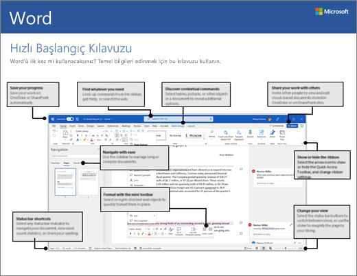 Word 2016 Hızlı Başlangıç Kılavuzu (Windows)