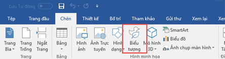 Nhóm Hình minh họa có chứa các công cụ cho phép bạn thêm hình, biểu tượng, SmartArt và nhiều nội dung khác vào tài liệu