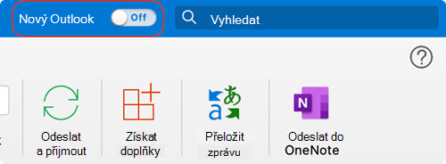 Nový přepínač Outlook pro Mac