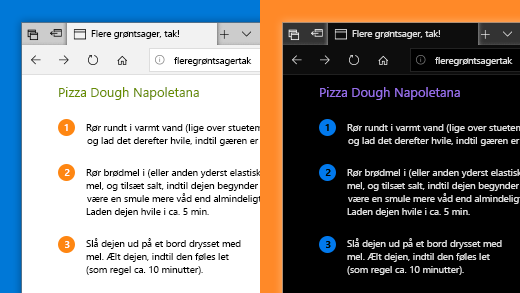 Brug farvefiltre i Windows 10 appen Indstillinger for at gøre det nemmere at se billeder, tekst og farver.