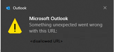 Se ha producido un error inesperado en Outlook