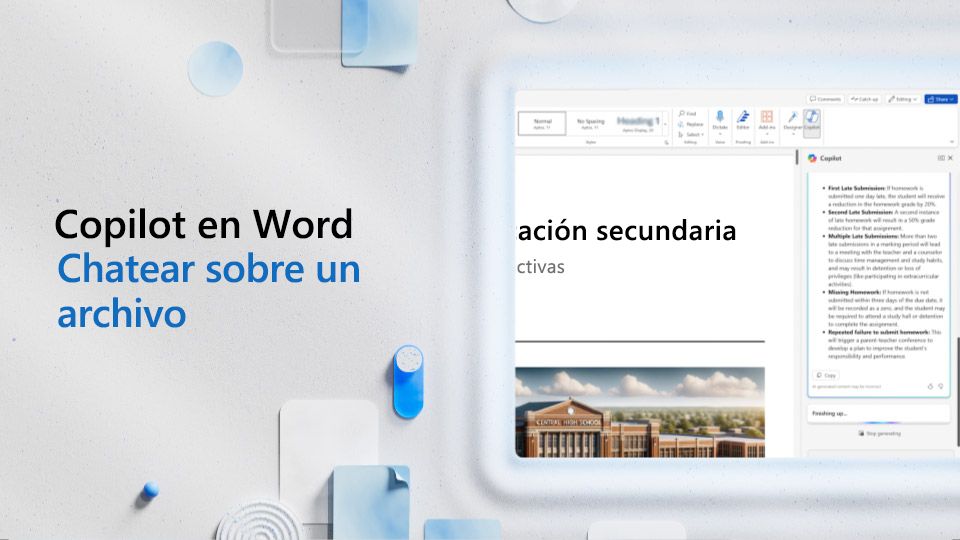 Vídeo: Chatear con Copilot sobre un archivo de Word