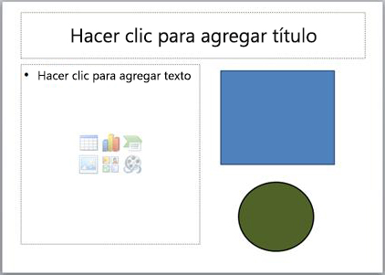 Una diapositiva con dos marcadores y dos objetos independientes