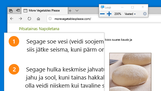 Suurendi kiireks avamiseks vajutage Klahvikombinatsiooni Windowsi logoga klahv + plussmärk (+).