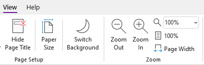 OneNote for Windowsi jaotis Suumisuvandid.