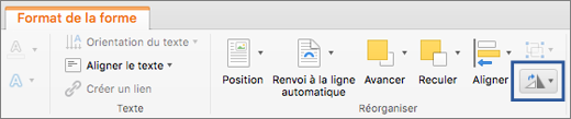 Bouton faire pivoter de l’onglet Format