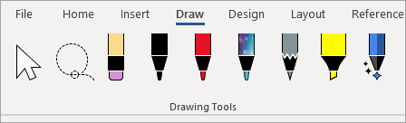 Stylets des outils de dessin Microsoft 365