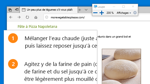 Ouvrez rapidement la Loupe en appuyant sur la touche de logo Windows + Signe Plus (+).