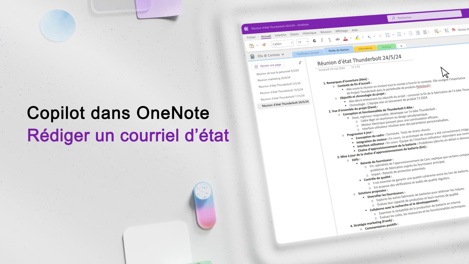 Vidéo : Rédiger et envoyer des e-mails avec Copilot dans OneNote