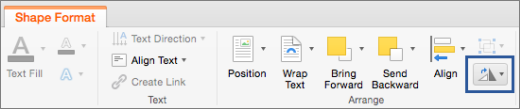 Rotate button on the Format tab